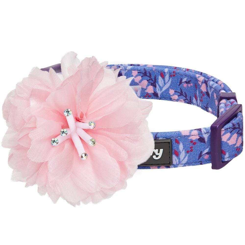 🌸 Floral Dog Collar with Pink Peony – Elegant, Feminine & Fashion-Forward 🐾