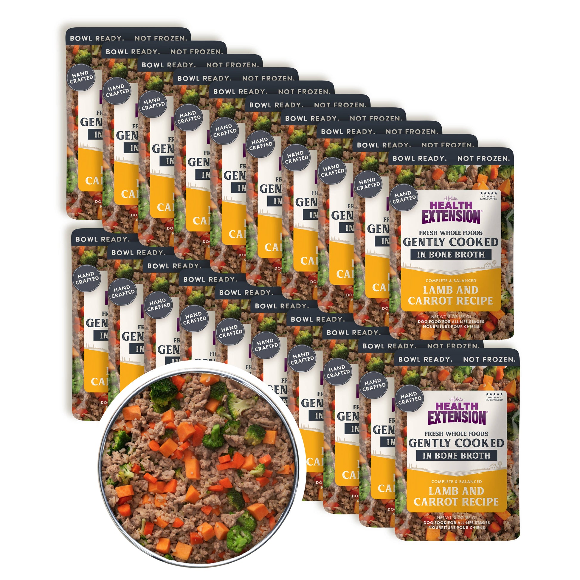 Gently Cooked Lamb & Carrot Recipe Pouches for Dogs