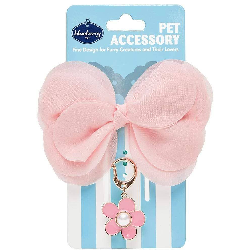 🌸👑 Flower & Pendant Dog Collar Accessory Set