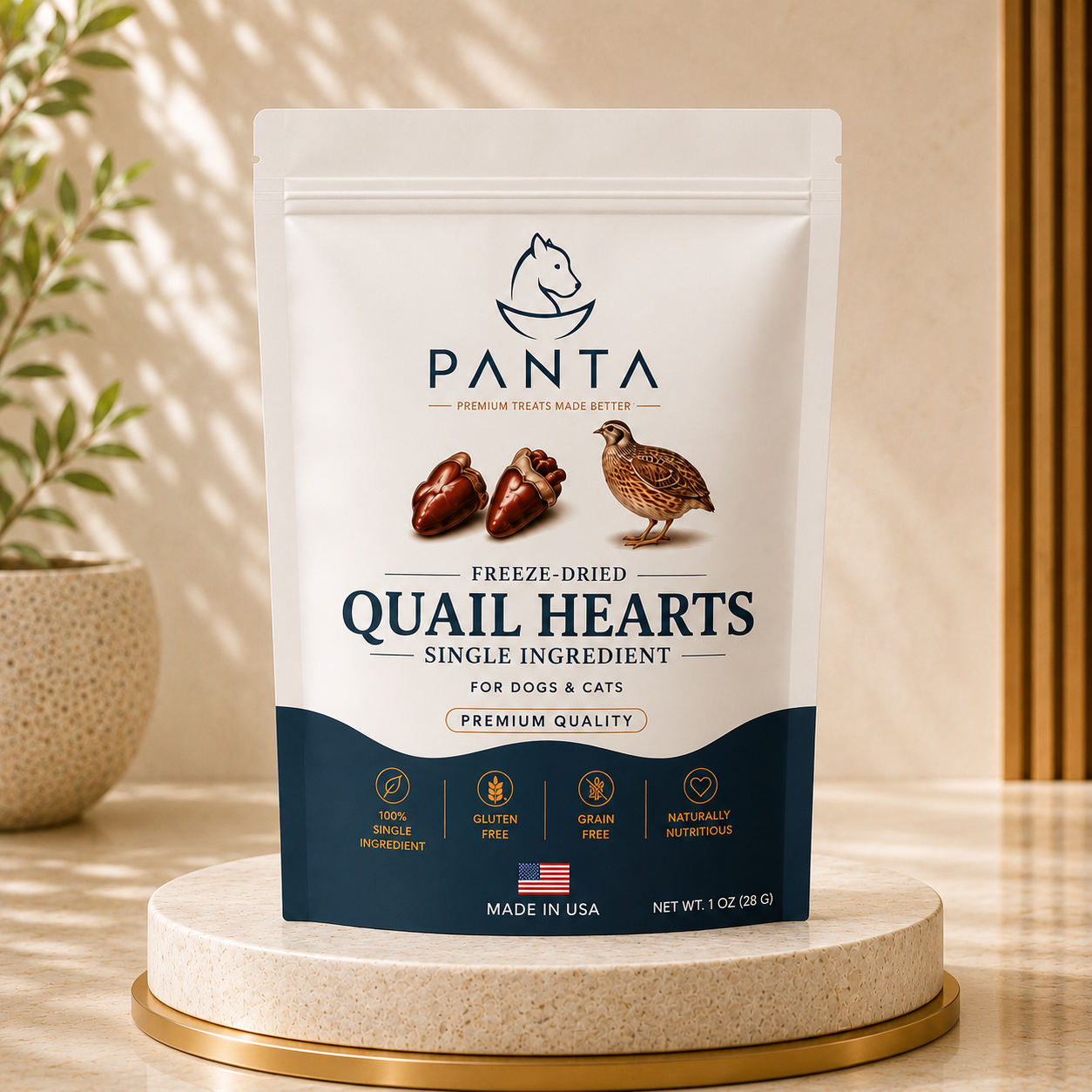Freeze-Dried Quail Hearts