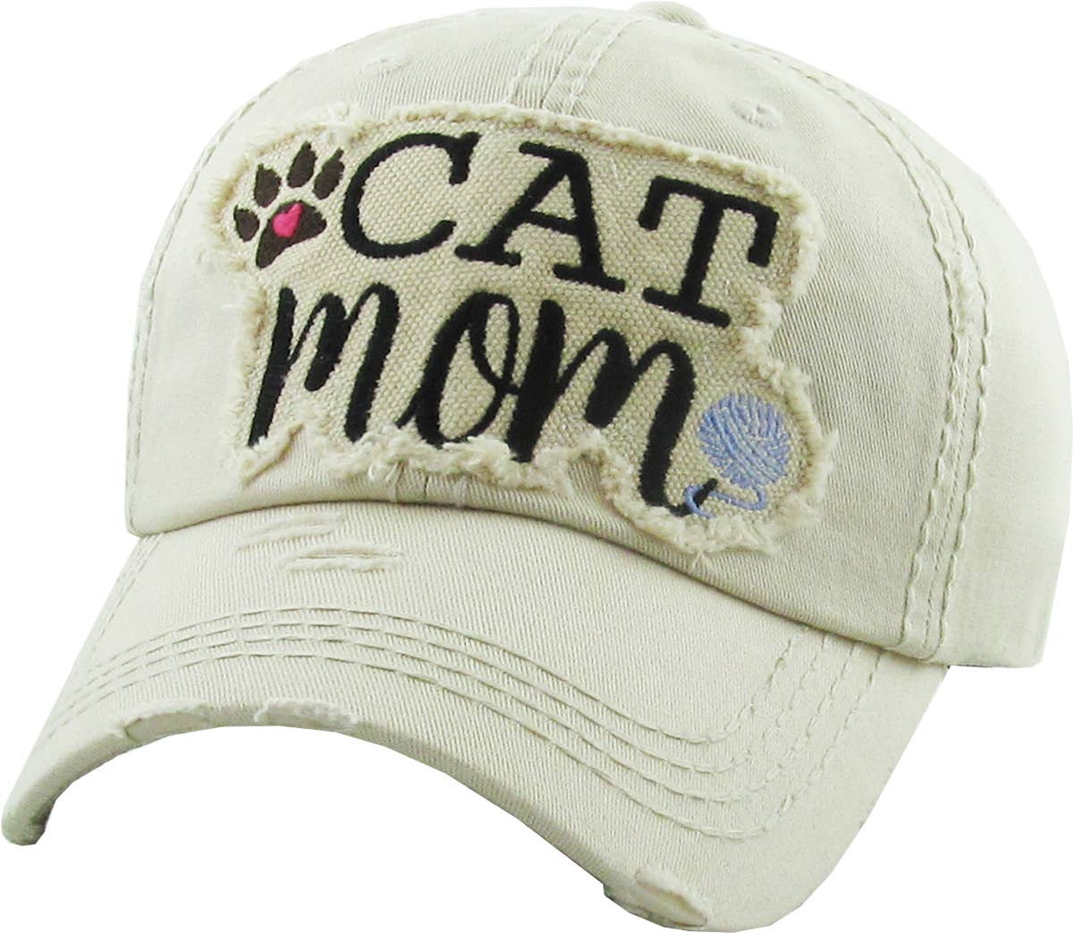 🐈💖🧢CAT MOM Washed Vintage Ball Cap