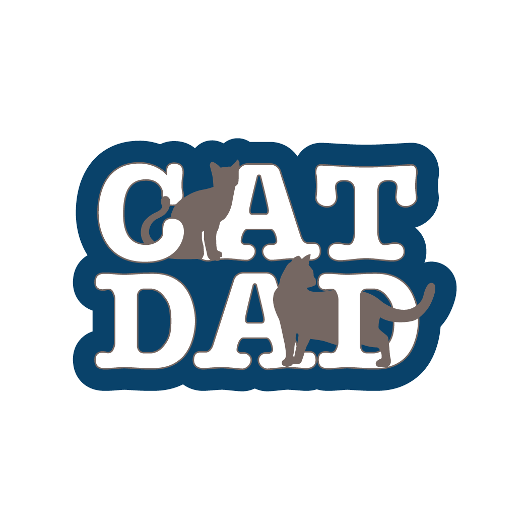 3" Sticker - Cat Dad