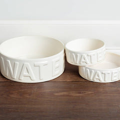 Classic White Water Pet Bowl