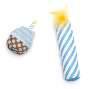 Birthday Cupcake & Candle Cat Toy Set