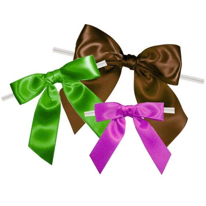 Mini Satin Twist Tie Bows