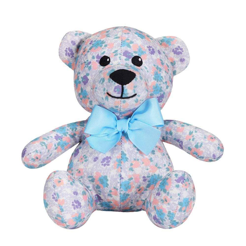 3 Colors, 6" Made Well Floral Print Bear Dog Toy