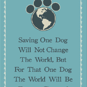 Inspirational Dog Rescue Greeting Card – Blank Interior