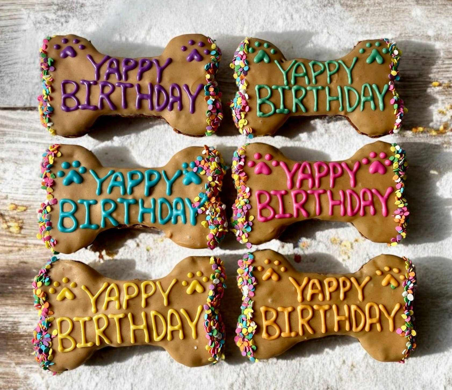 🎉 Confetti Birthday Bones | 6-Inch Gourmet Peanut Butter Dog Treats 🐾