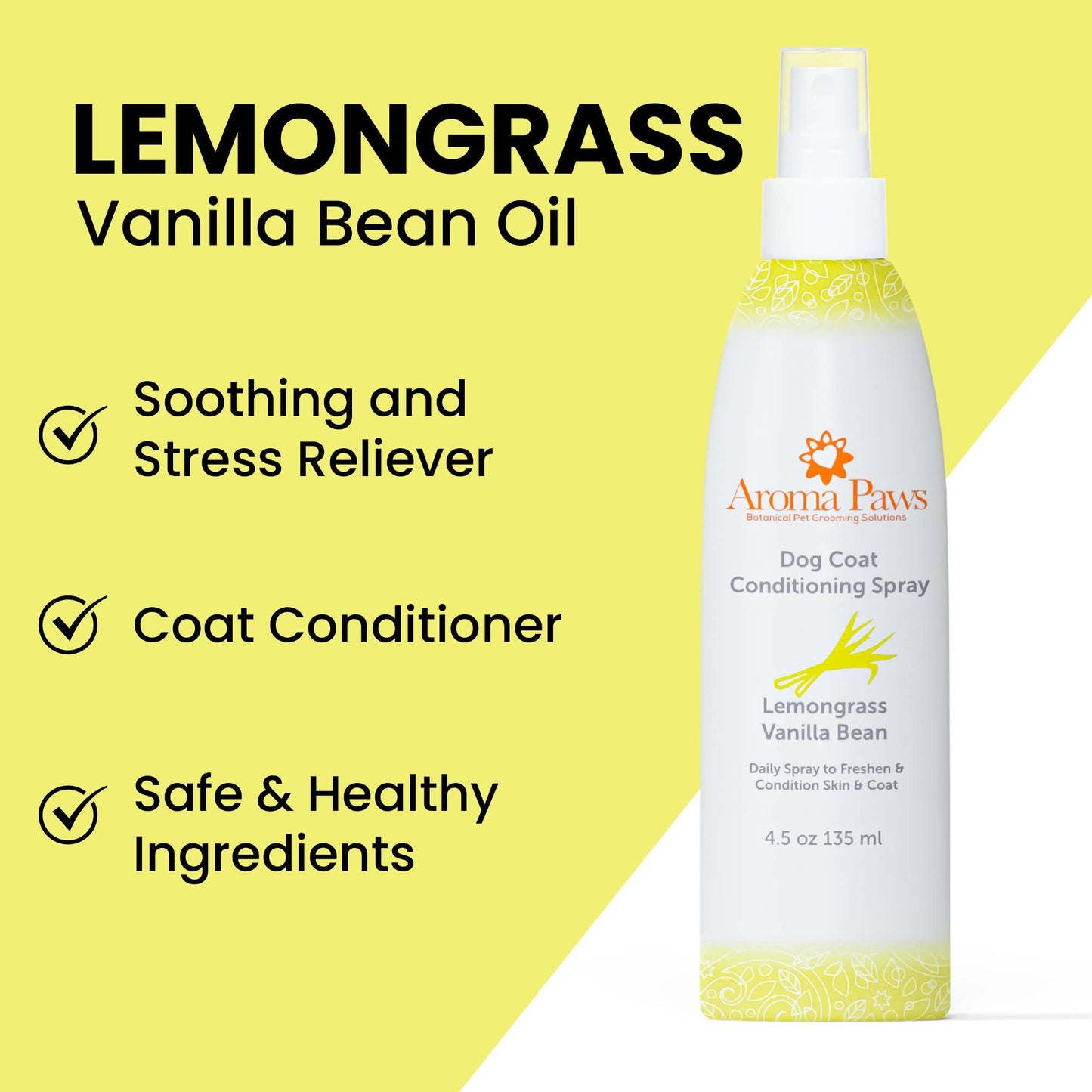 🍋 Lemongrass Vanilla Bean Dog Coat Spray 4.5oz