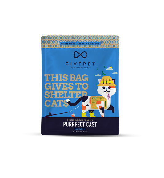 🐟🐱✨ GivePet Purrfect Catch Freeze-Dried Cat Treats – 100% Wild-Caught Salmon ✨🐾