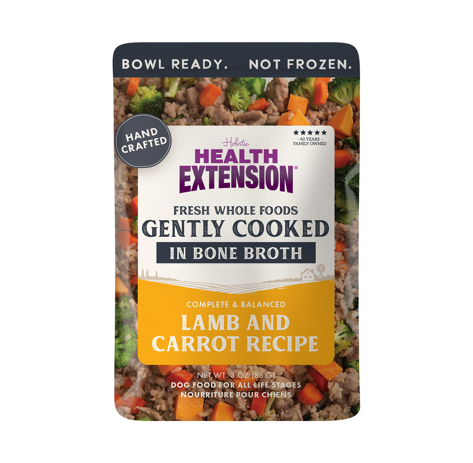 Gently Cooked Lamb & Carrot Recipe Pouches for Dogs