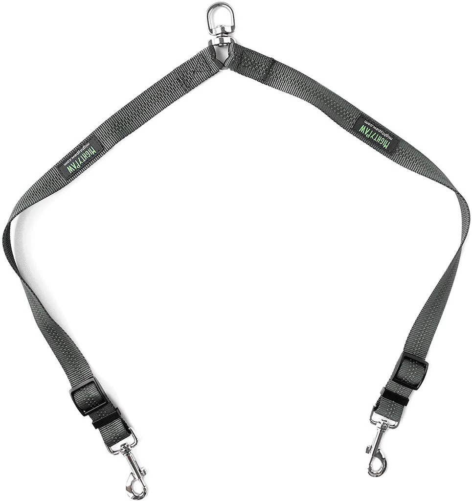 🐾 Mighty Paw Adjustable Dual Dog Leash – Tangle-Free, Versatile & Built for Every Pup 🐶🐶