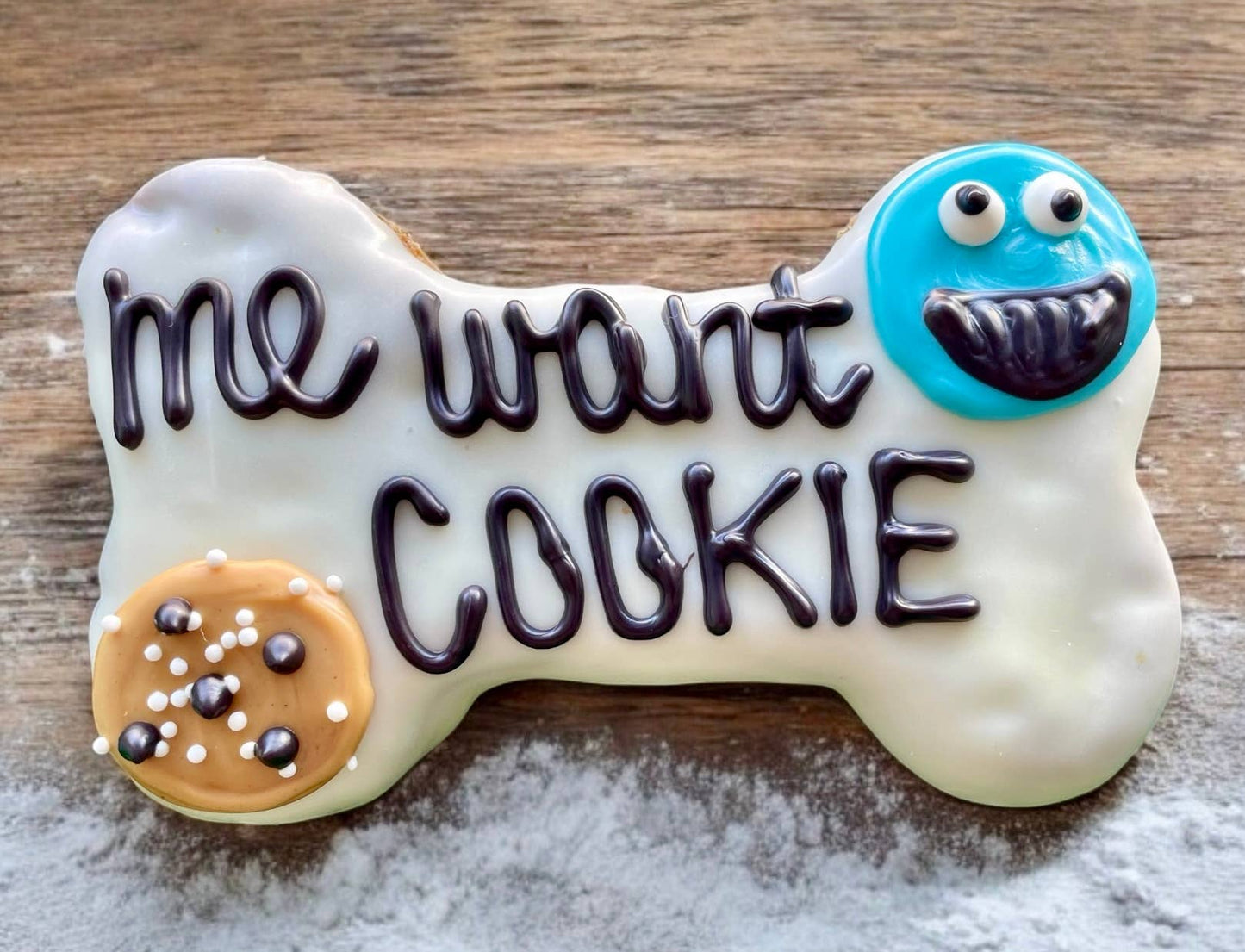 🍪 “Me Want Cookie” Monster Dog Treats | Handcrafted Gourmet Bones 🐾