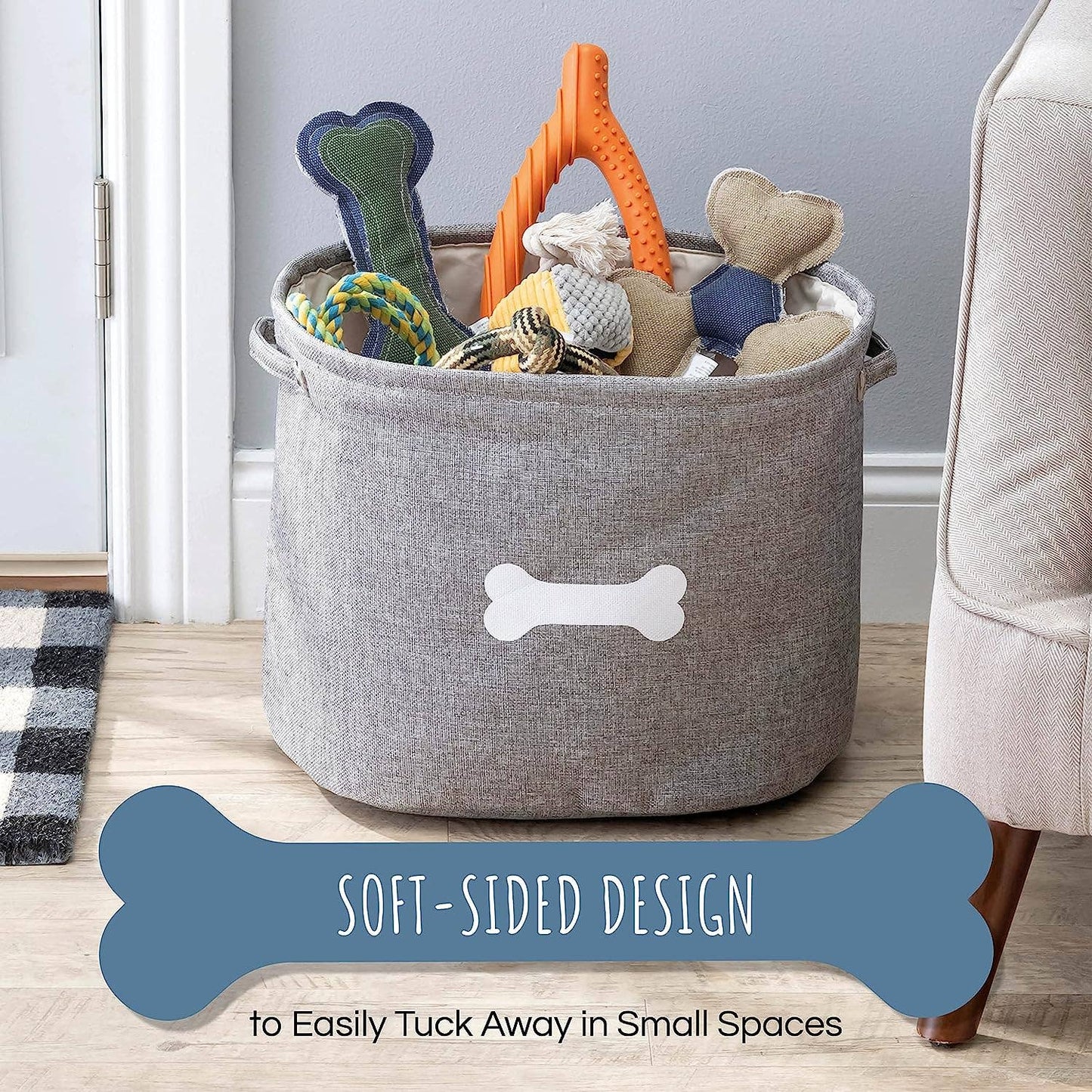 Capri Grey Pet Toy Storage