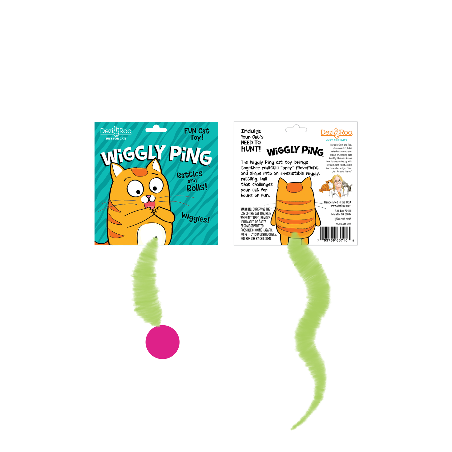 Wiggly Ping - Cat Toy Plastic Ball