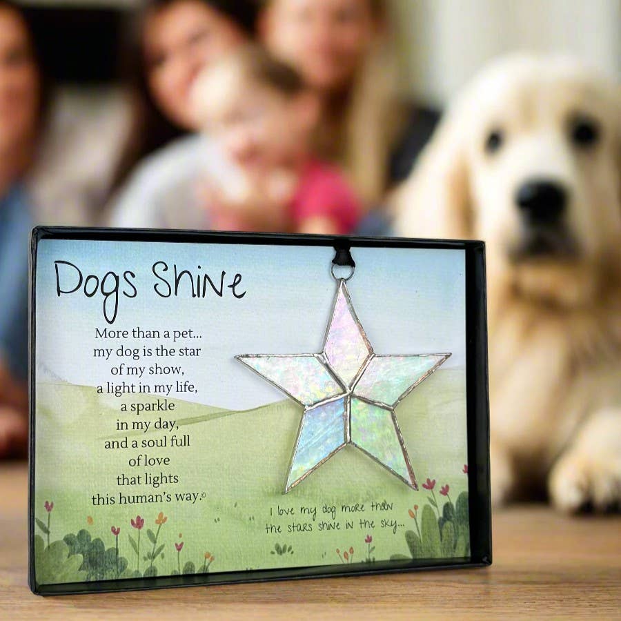 🐶⭐Dog Lovers Gift - Dogs Shine Stained-Glass Star