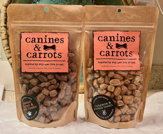 CANINES & CARROTS Mini Bites Vegan Dog Treats