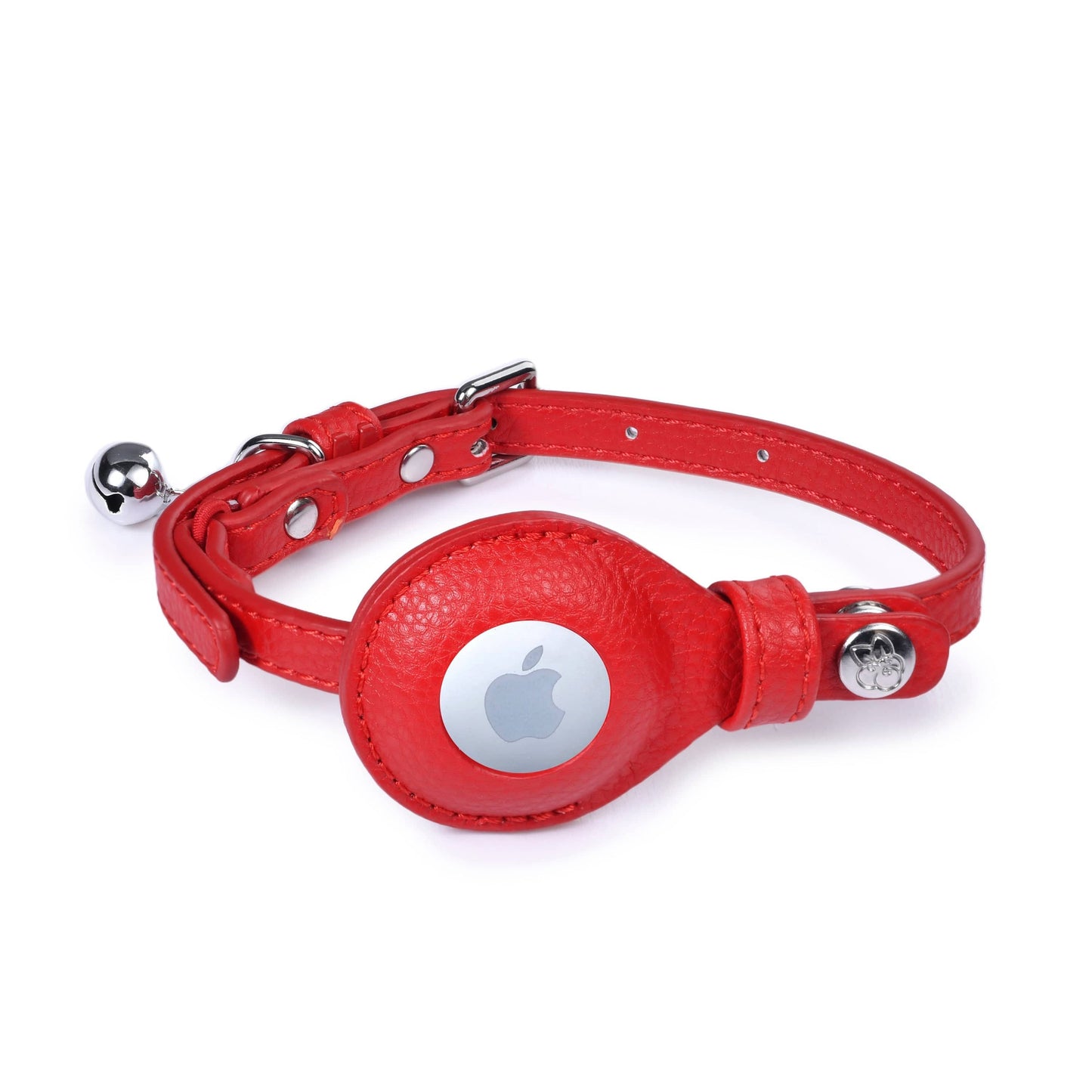 ✨🐱 Silver‑Powered Microfiber Vegan Leather AirTag Cat Collar