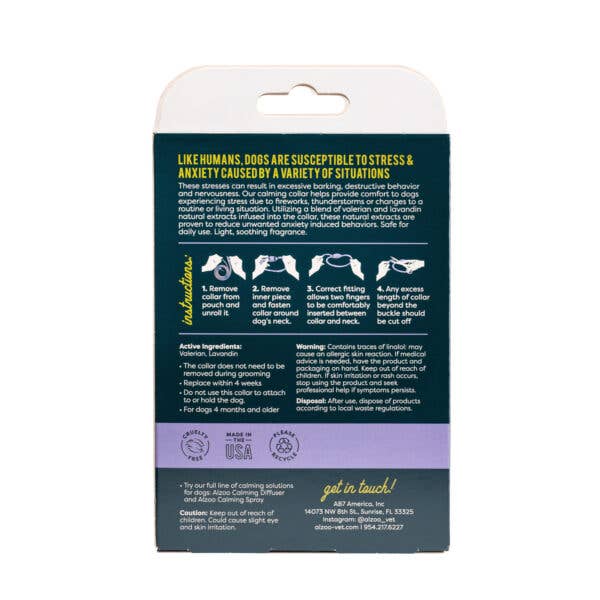 ALZOO PLANT-BASED CALMING COLLAR FOR DOGS