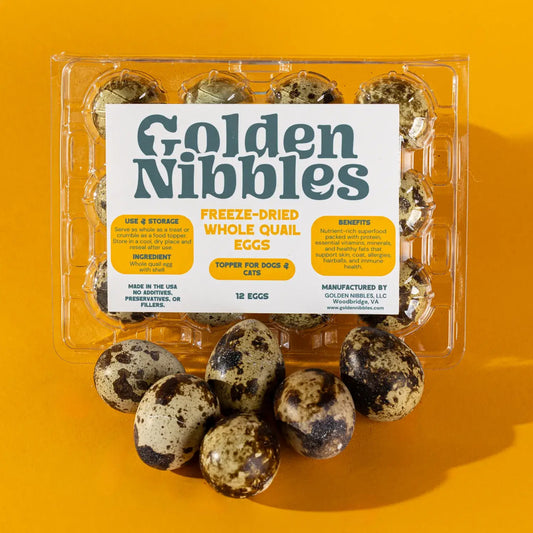 🥚🐶🐱 Freeze-Dried Whole Quail Eggs – Single-Ingredient Treats for Dogs & Cats