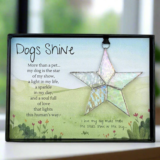 🐶⭐Dog Lovers Gift - Dogs Shine Stained-Glass Star