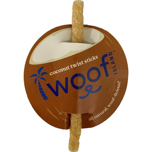 🥥🦴 Woof Island™ Coconut Twist Dog Chew – All-Natural Rawhide-Free Dog Chew