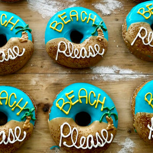 Beach PLEASE doggie donut dog treat