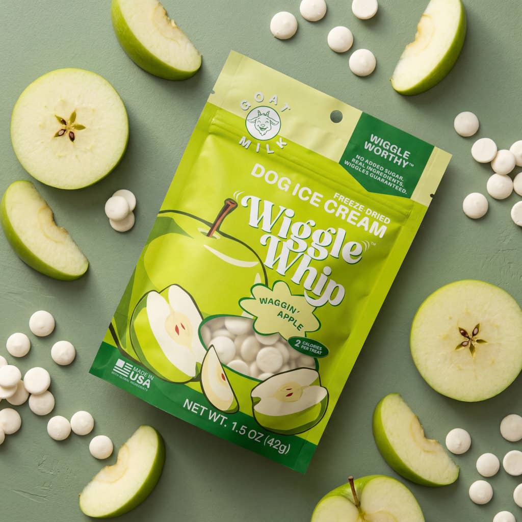 Wiggle Whip Freeze Dried Dog Ice Cream - Waggin' Apple