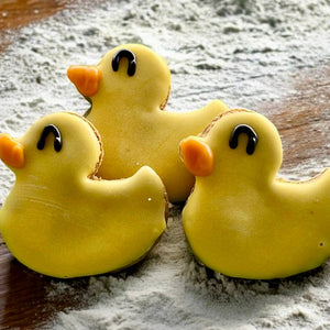 Mini rubber duckie dog treats