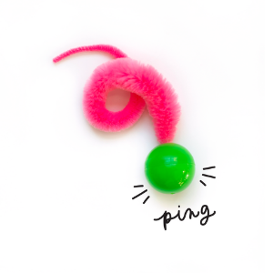 Wiggly Pong - Cat Toy Plastic Ball