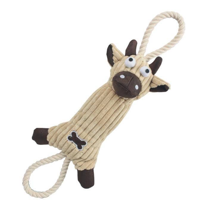 Jute And Rope Plush Cow Toy