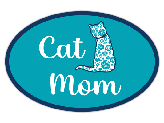 Oval Magnet - Cat Mom