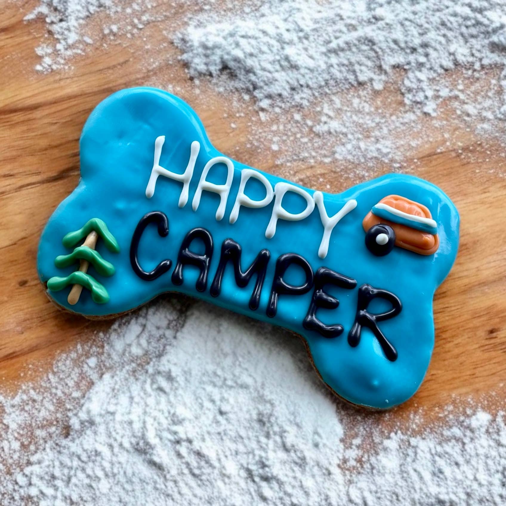 6 inch Happy Camper Dog Bone dog treats