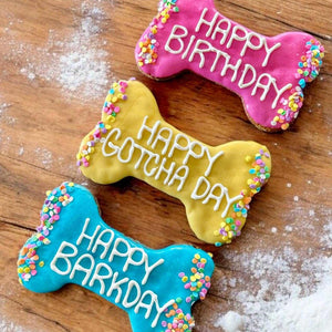 Colorful Confetti Happy Birthday bone treats