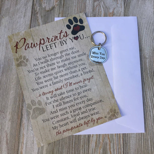 Pawprints Left By You Memorial Keychain