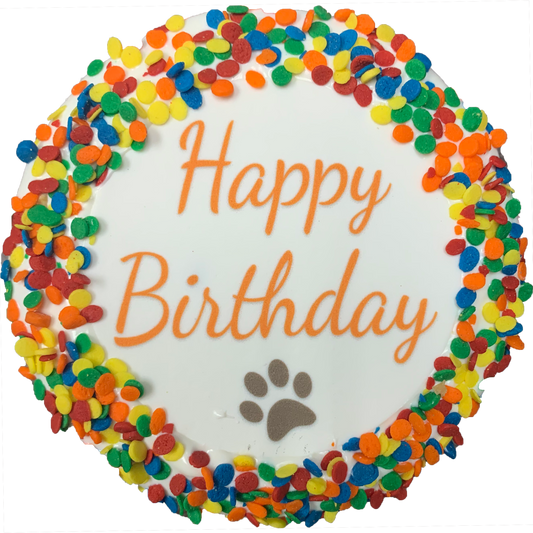 🎉🍰 Donut Shop – Happy Birthday Cake Dog Treat