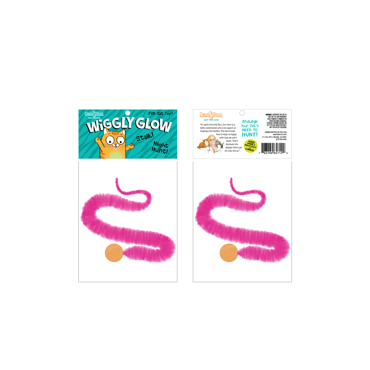 Wiggly Glow - Glow in the Dark Cat Toy Bouncy Ball