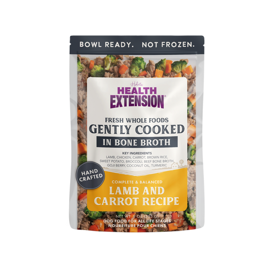 Gently Cooked Lamb & Carrot Recipe Pouches for Dogs