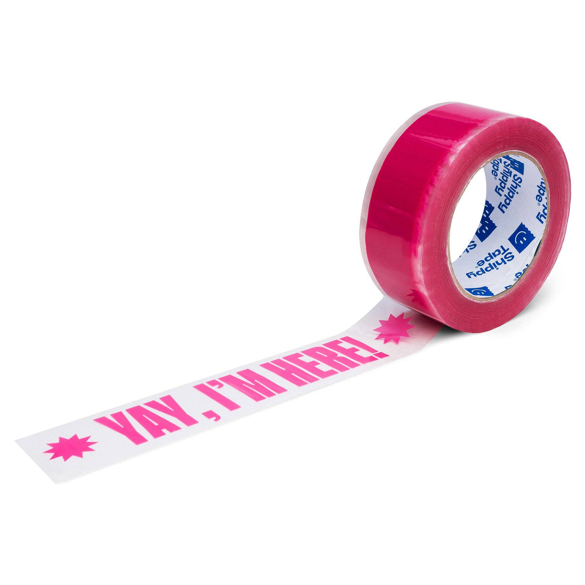 Yay, I'm Here! Shipping Tape - Clear/Pink