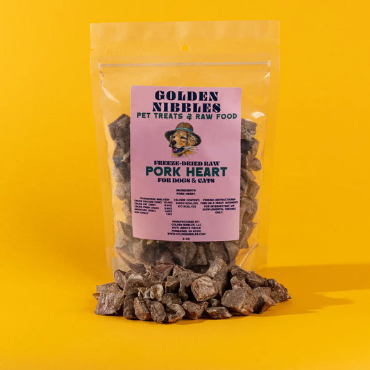 ❤️🐶🐱 Freeze-Dried Pork Heart Treats – Single-Ingredient Treat for Dogs & Cats