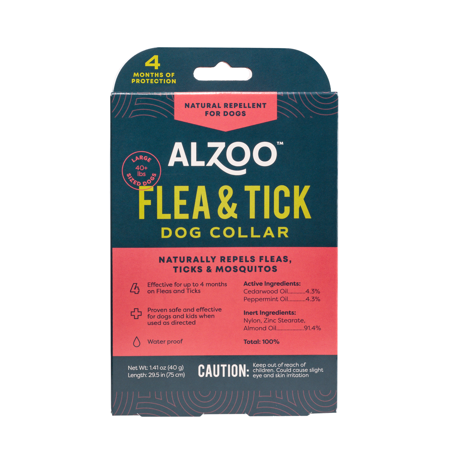 ALZOO PLANT-BASED FLEA & TICK COLLARS FOR LARGE DOGS
