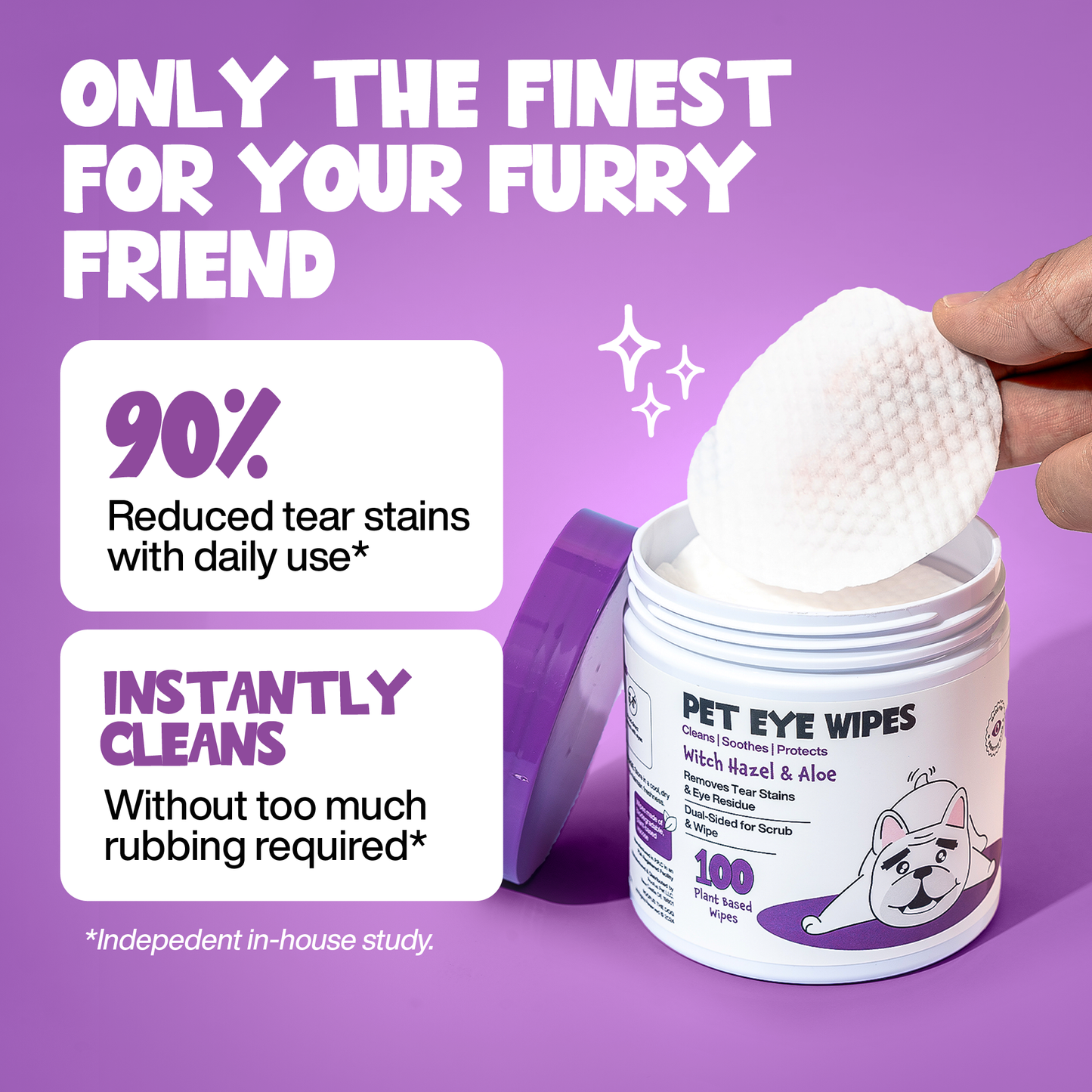 👀🐾 ROOFUS Eye Wipes – Gentle Tear Stain & Eye Care Solution
