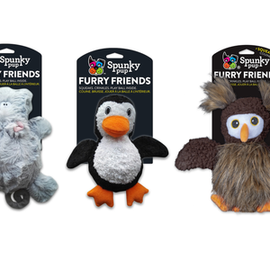 Furry Friends 2-in-1 Plush and Ball Squeaker