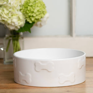 Manor White Pet Bowl