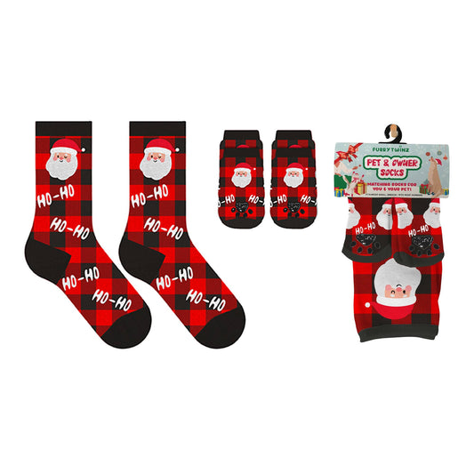 🎅🐾 Holiday 2026 Matching Pet And Owner Fun Socks - Santa
