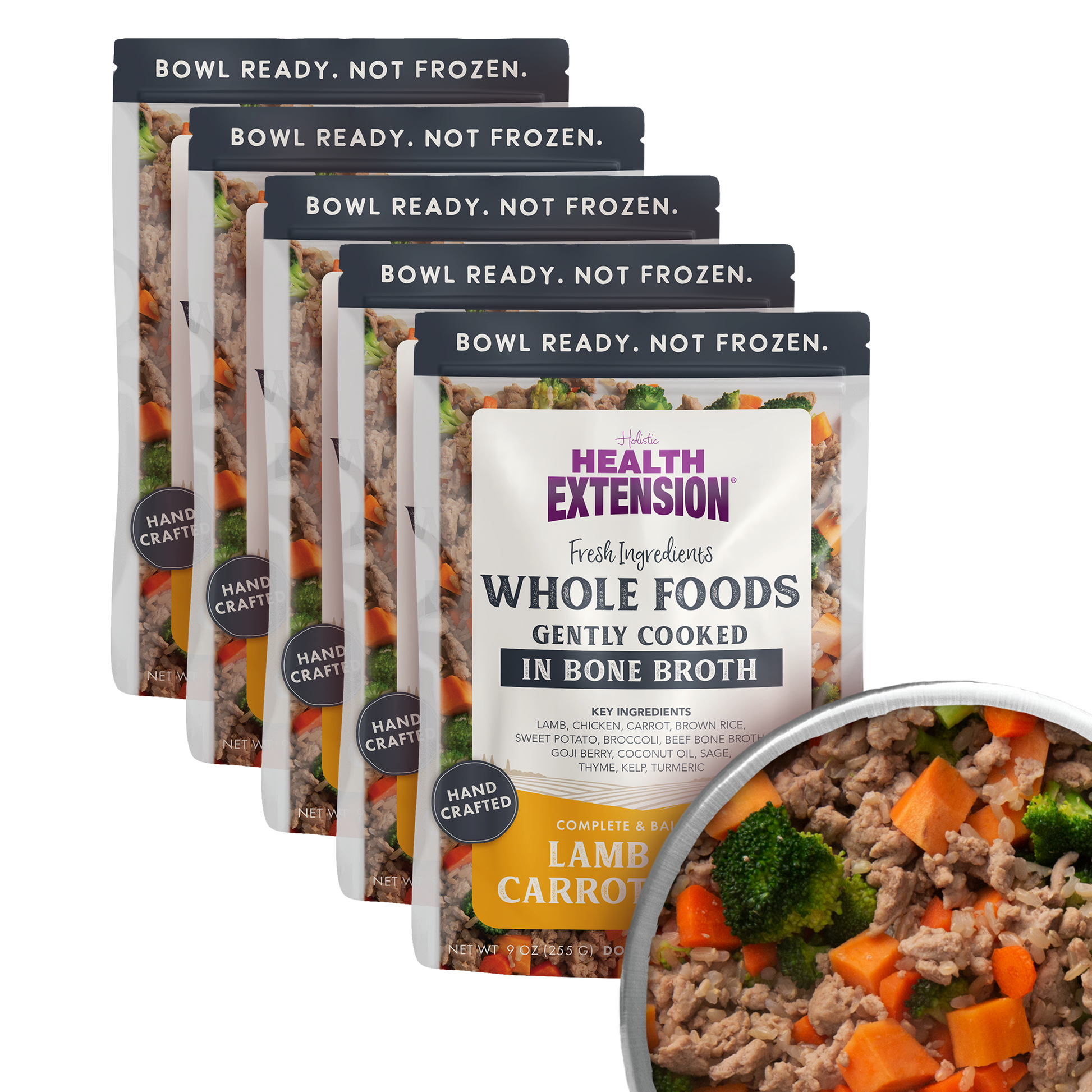 Gently Cooked Lamb & Carrot Recipe Pouches for Dogs