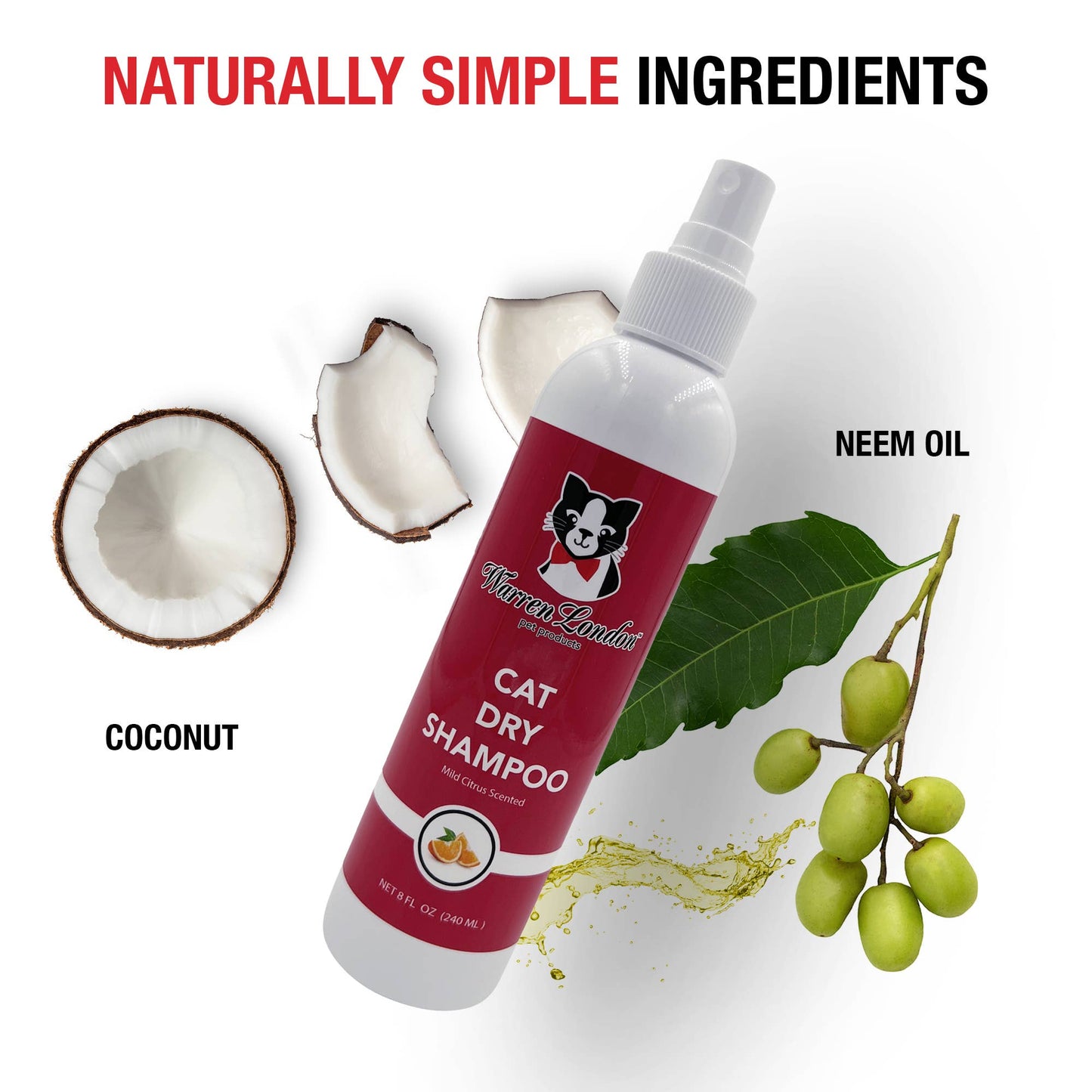 🐱🍊 Waterless Cat Dry Shampoo Spray – Fresh, Clean Cats Without the Bath! ✨🐾