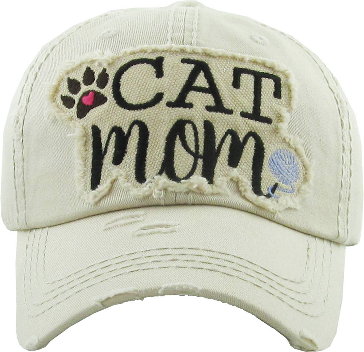 🐈💖🧢CAT MOM Washed Vintage Ball Cap