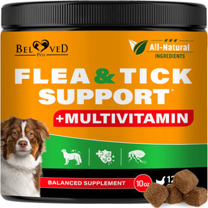 Flea & Tick Chewable Pills for Dogs + Multivitamin