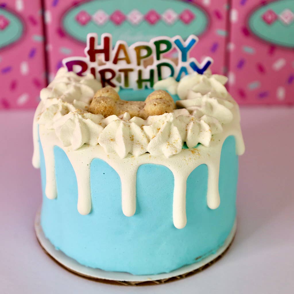 Dog Cake | Dog Birthday Cake | Birthday | Drip Cake | Blue